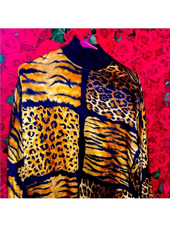 Dior Tops - Dior Multicolor Animal Print Silk Blouse